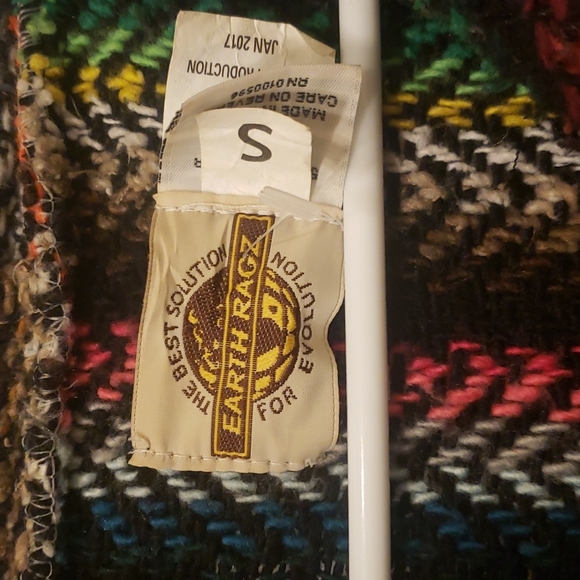 Earth Ragz Hoodie [Uni-sex] Multi-color- Woven Pullover Size Small - Picture 3 of 7
